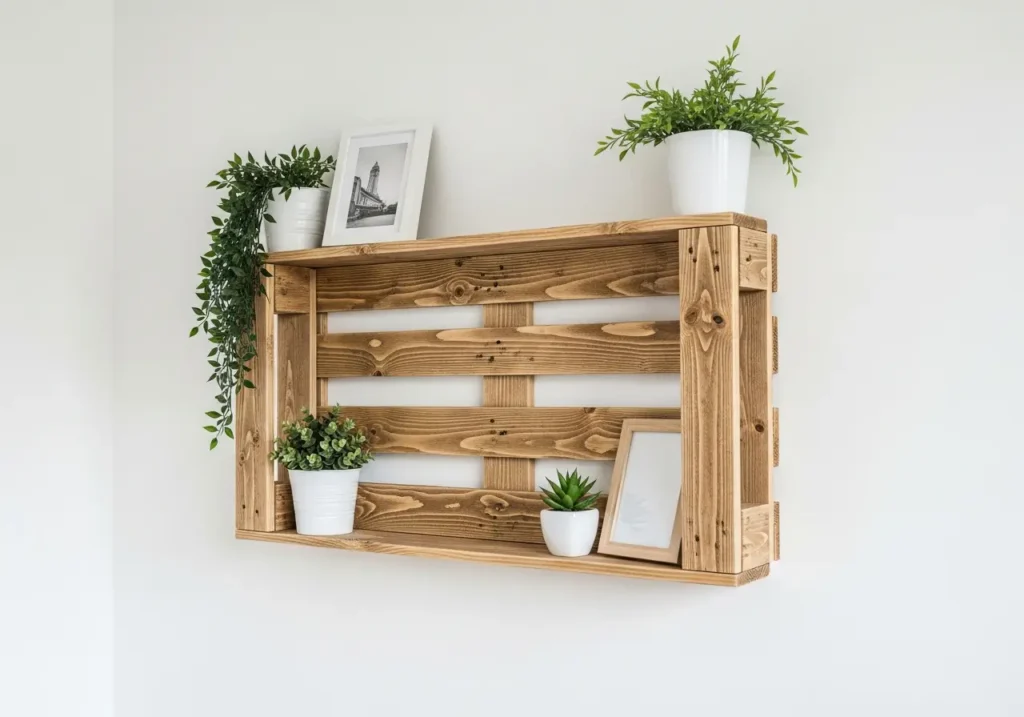 ชั้นวางของมินิมอลจากไม้พาเลท