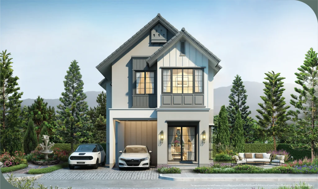 บ้านโคลเวอร์ (CLOVER) บ้านเดี่ยวสไตล์ Modern Farmhouse โครงการบีลีฟ วงแหวน-สันกำแพง 2